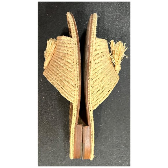 CARRIE FORBES Adam Woven Raffia Slide Sandal Size 7/37 - Picture 8 of 13